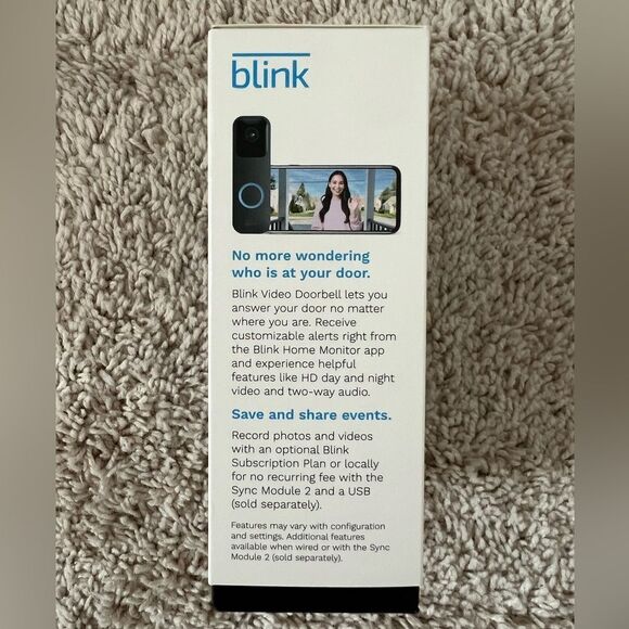 Blink Video Doorbell 2Way Audio HD Video Motion & Chime Wireless/Wired-W… - Picture 5 of 7